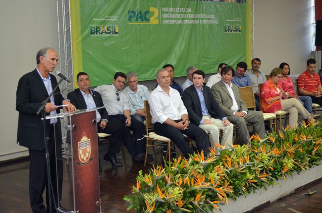 Olavo Prazeres/24-01-14 Ministro do desenvolvimento agrário, Antônio Andrade, discursa em JF