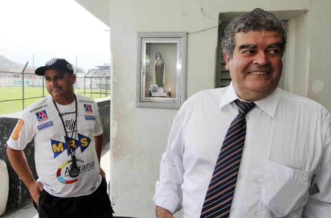 Treinador Roy e presidente Aúreo Fortuna conversaram em Santa Terezinha