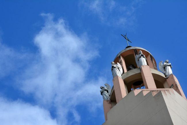 Detalhe da torre do Cenáculo São João Evangelista
