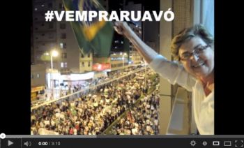 Reprodução do YouTube Dona Eunyr Deotti fez questão de participar do ato