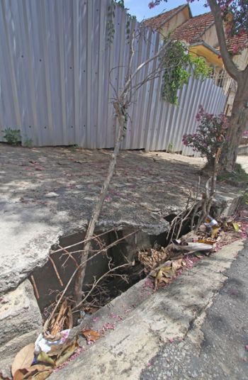 Equipamentos, situados praticamente um em frente ao outro encontram-se na Rua Barão de Cataguases
