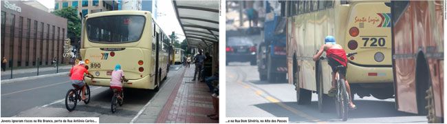 Ciclistas se expõem a perigo no trânsito 2 54d2a471b9e7b