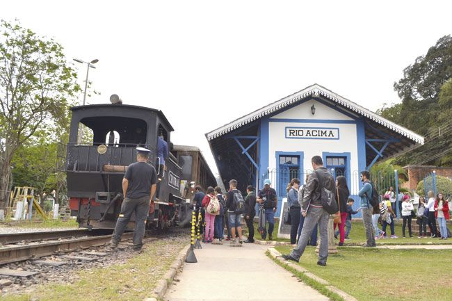 Trem das Cachoeiras em Rio Acima 2 Atrativo turístico, ao lado de Belo Horizonte, é opção nas férias (Acervo/Setur)