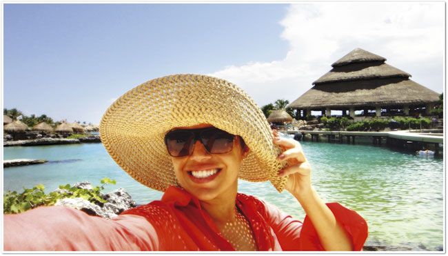 Experiência de sentidos 2 Cristina em Cancún ( Acervo pessoal)