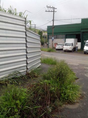 Falta manutenção dentro e em frente a terreno