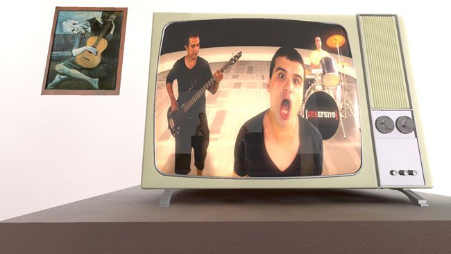 Grupo produziu animação em 3D para ilustrar o tema da letra de 'Reptilianos', em que alienígenas usam a TV para alienar e subjugar a população