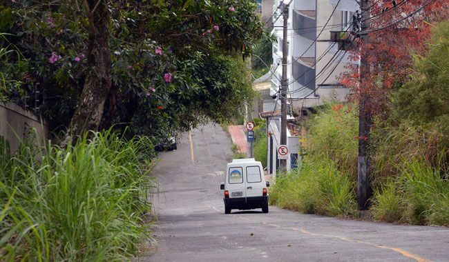 Mato na Rua Carolina Coelho obriga pedestres a trafegarem no meio da rua (Marcelo Ribeiro/06-05-16)