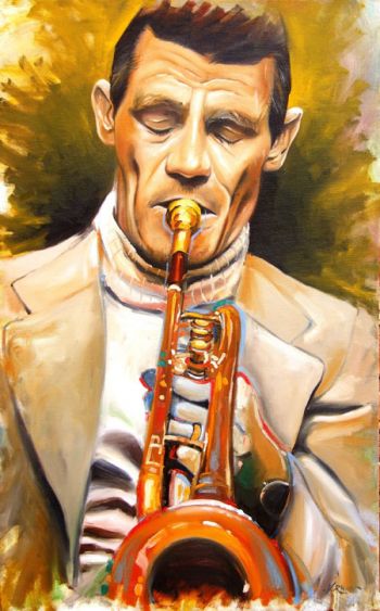 Personalidades da música - como Chet Baker - fazem parte de uma das séries desenvolvidas por Vianno Rheim