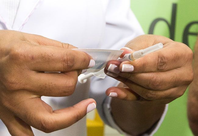 Vacina contra dengue chega este mês 2 Instituto Butantan, em SP, também desenvolve pesquisa para criar vacina contra a dengue (Daniel Guimarães/A2img)