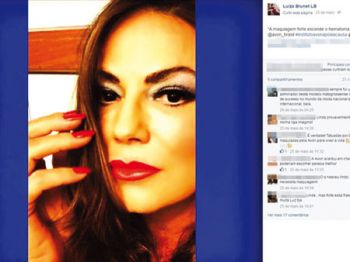 Luiza Brunet denuncia violência 2 Post no Facebook apoia campanha contra violência doméstica