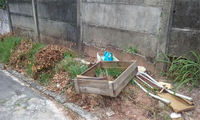 acumulo de sujeira e volume de matagal e um problema para quem passa pela rua belmiro ciampi nas proximidades da rua edgar carlos pereira marcos leal