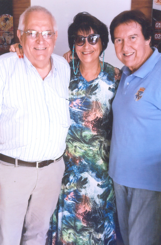 Os irmãos Henrique Bedran e Beatriz Bedran Bedendo com Júlio Zanini, em tarde de almoço recente