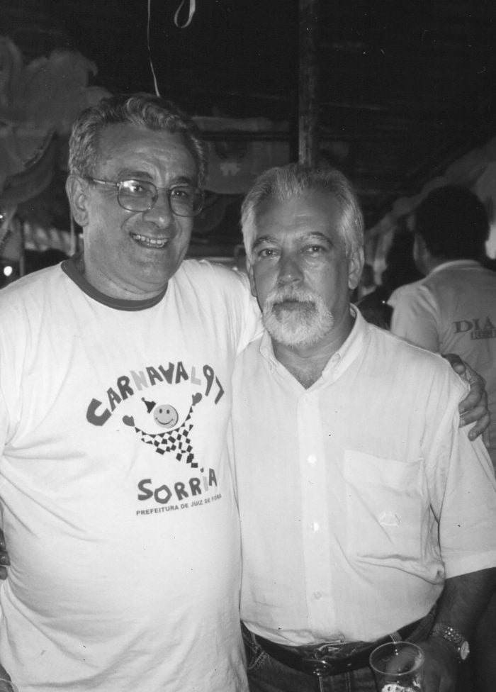 Tarcísio Delgado e José Francisco Chinelato no carnaval de 1997 