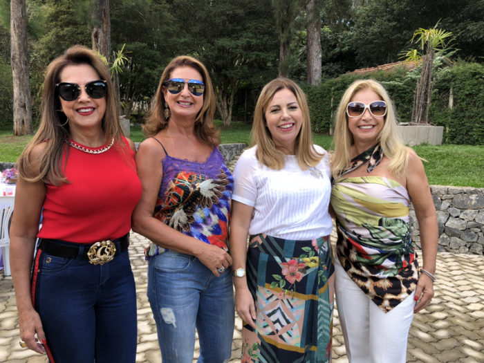 Jane Sotto Maior, Ângela Gravina, a aniversariante Luciane Ribeiro e Delba Duarte Netto, no Novo Horizonte