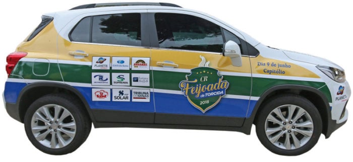 O Chevrolet Tracker, único SUV na categoria Turbo, será o carro oficial da Feijoada da Torcida em plotagem da JCC Foto: Leonardo Costa