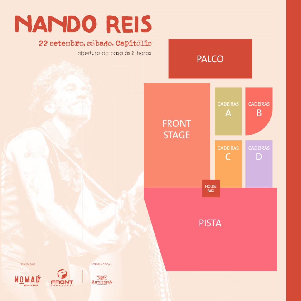 nando reis mapa do evento