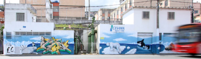 Grafiteiros pintam estruturas da Cesama para evitar vandalismo 1 Cesama2