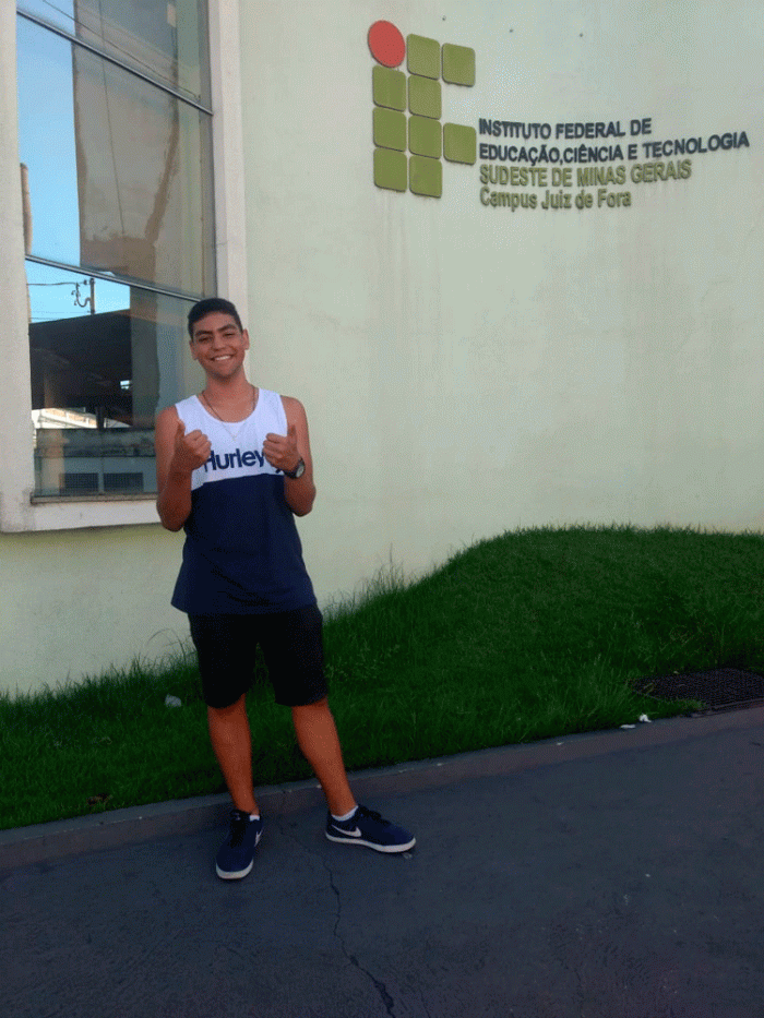 Aluno de curso popular é aprovado em primeiro lugar no IF 1 gabriel silva