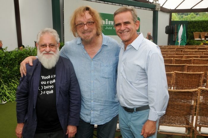 Cesar Brandão, Carlos Bracher e Gerson Guedes, trio de artistas consagrados, no novo Hospital Unimed 