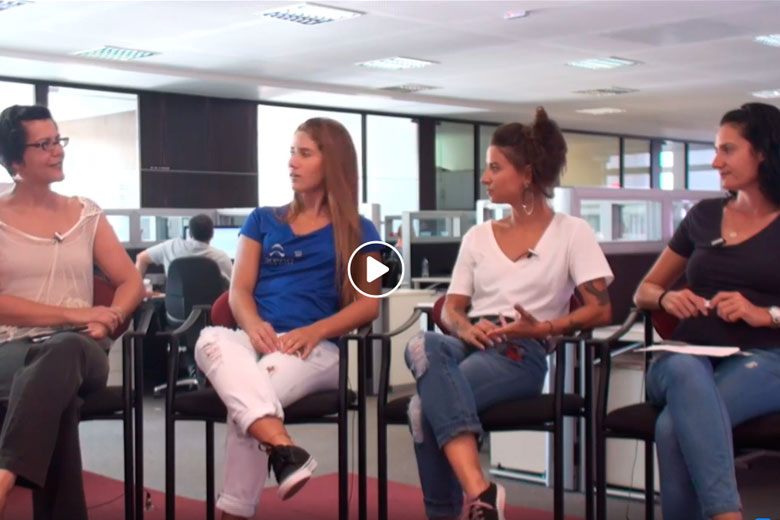 Imagem: Mesa Quadrada recebe tenista Giulia Aguiar e triatleta Juliana Scher