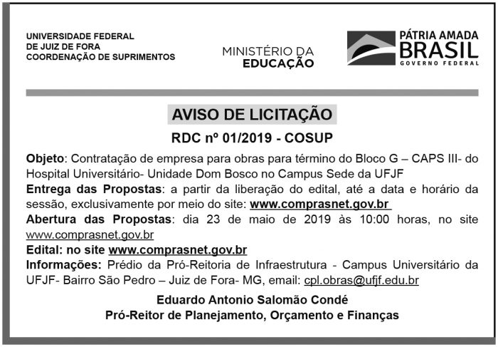 Aviso de licitação 4 1 UFJF 11406