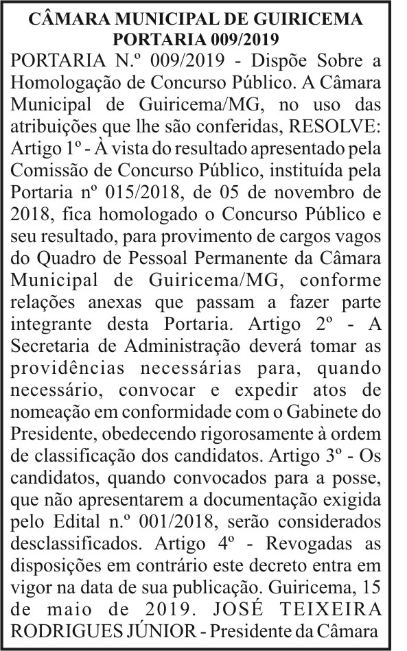 Câmara Municipal de Guiricema 4 1 GUIRICEMA 009
