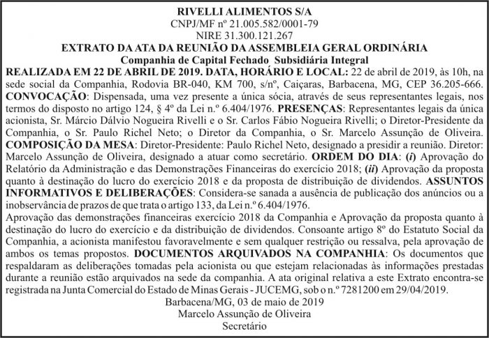 Rivelli Alimentos S/A 4 1 RIVELLI.