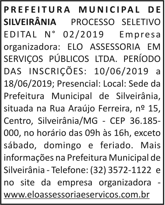 Prefeitura Municipal de Silveirânia 4 1 SILVEIRANIA