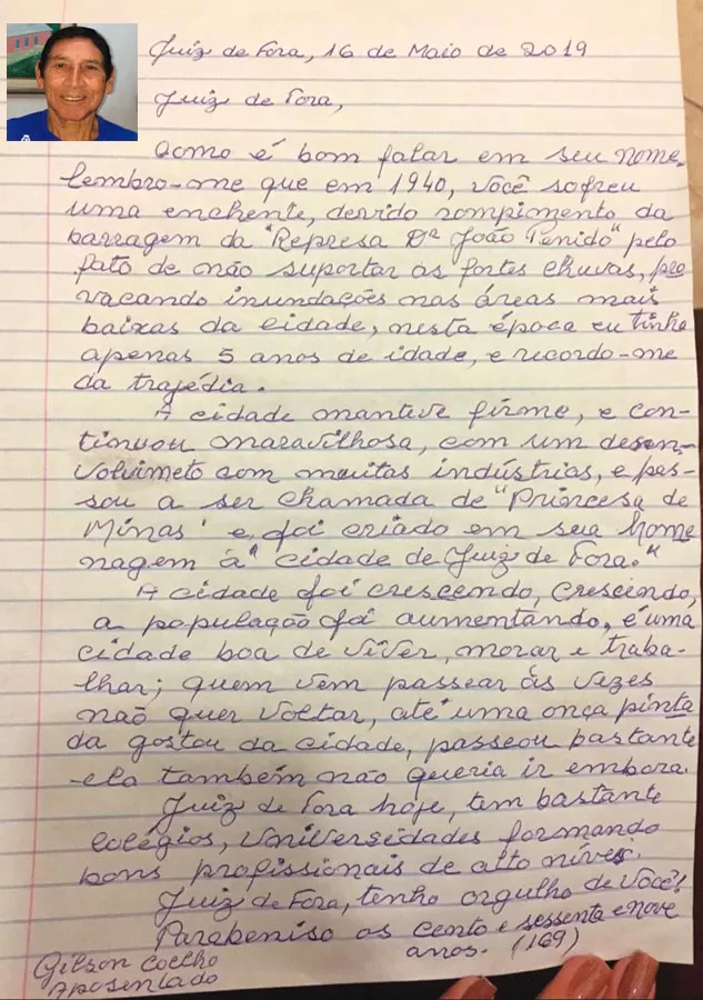 Cartas a JF: Orgulho da cidade escrito à mão – Tribuna de 