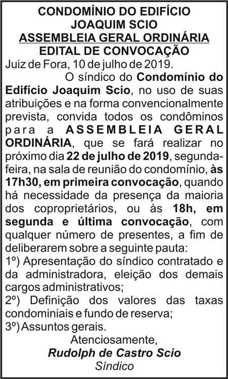 1 JOAQUIM SCIO