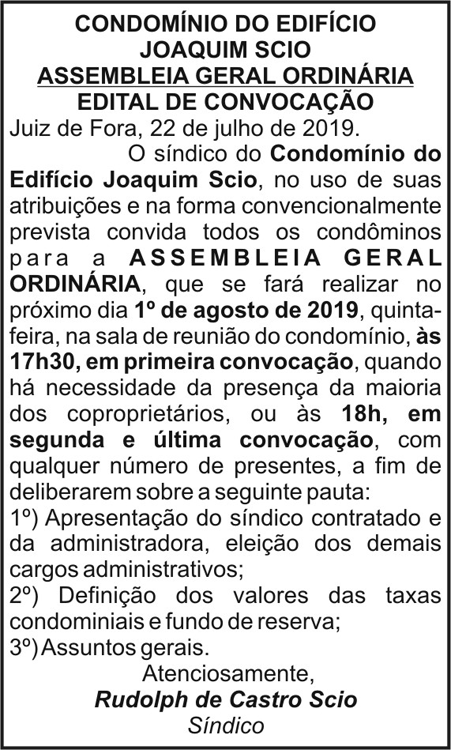 1 JOAQUIM SCIO