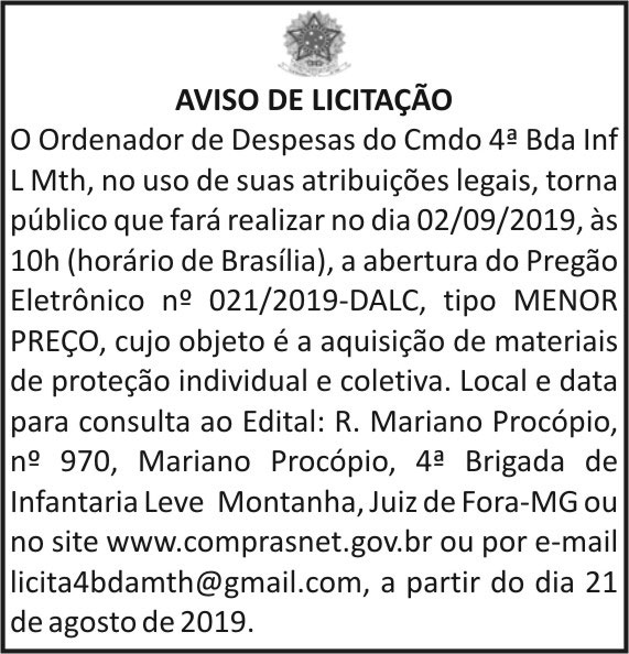 Aviso De Licitação 1541