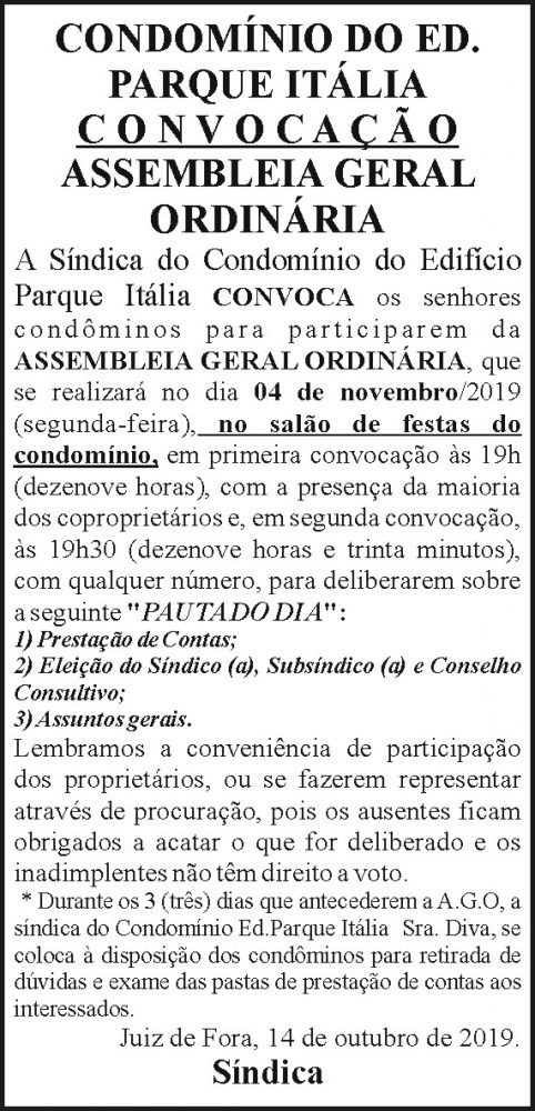 Condomínio do Ed. Itália 4 1 ITALIA