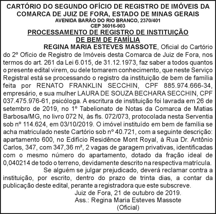 Processamento de registro de instituição de família 4 1 RENATO