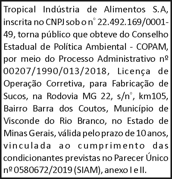 Tropical Indústria de Alimentos 4 1 TROPICAL