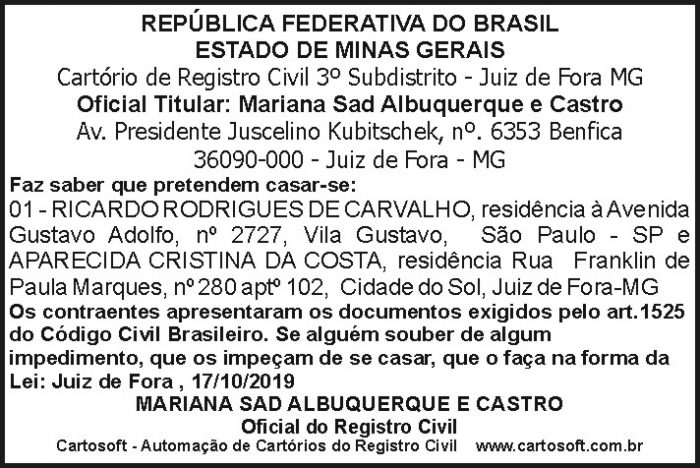 República Federativa do Brasil 4 AVISO RICARDO