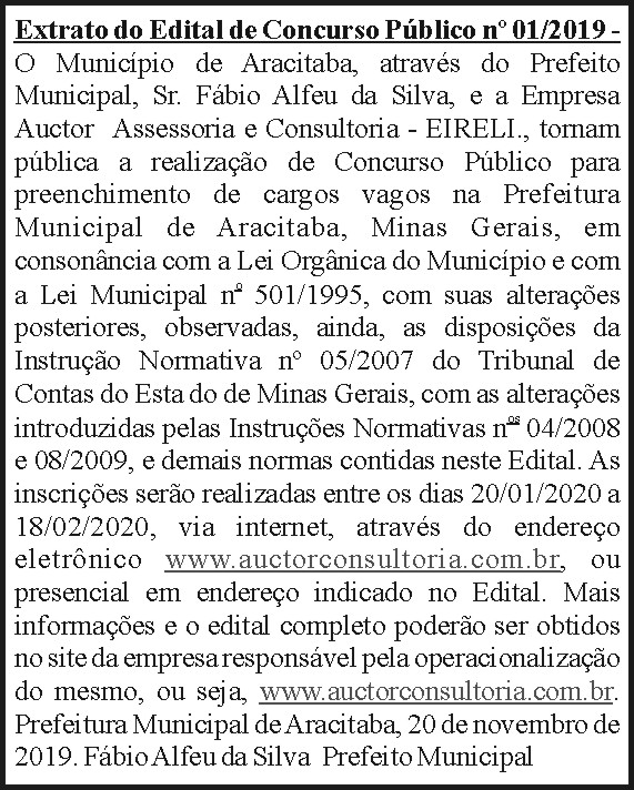 Concurso público - Aracitaba 4 1 ARACITABA 01