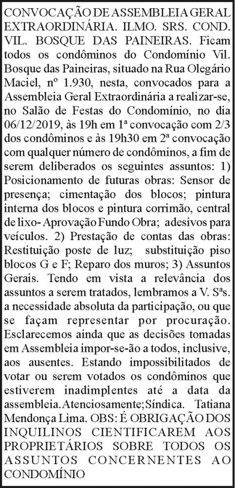 Cond. Vil. Bosque das Paineiras 4 1 BQ PAINEIRAS