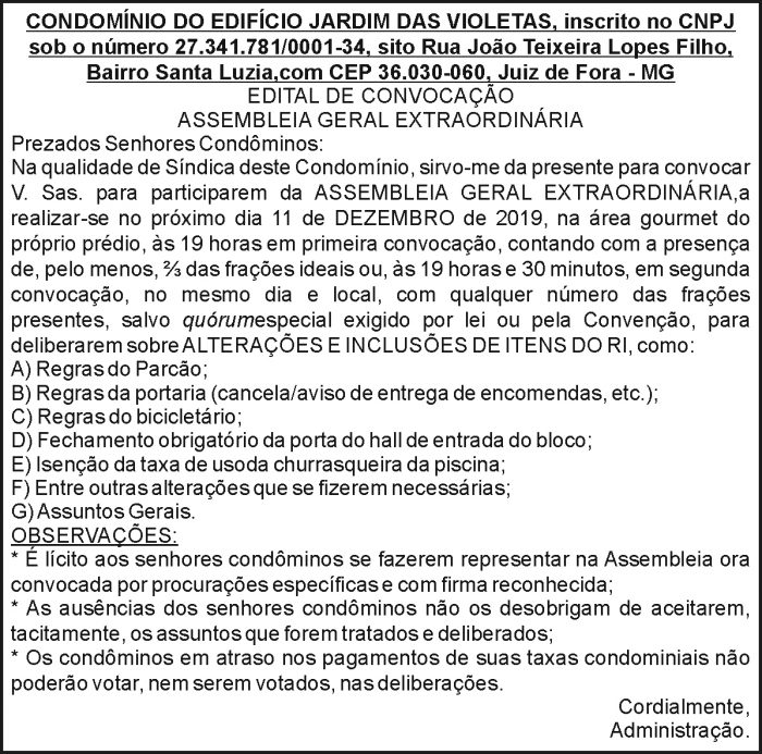 Condomínio do Edifício Jardim das Violetas 4 1 JD VIOLETAS1