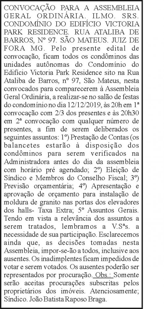 Condomínio do Edifício Victoria Park Residence 4 1 VICTORIA
