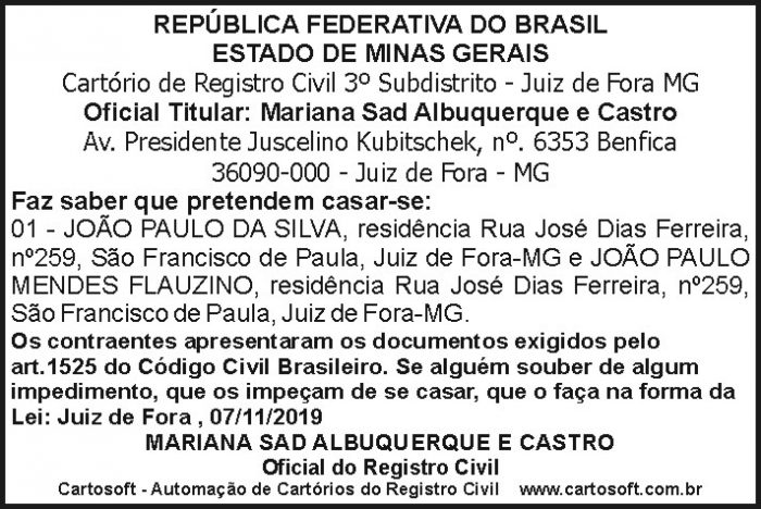AVISO JOAO PAULO