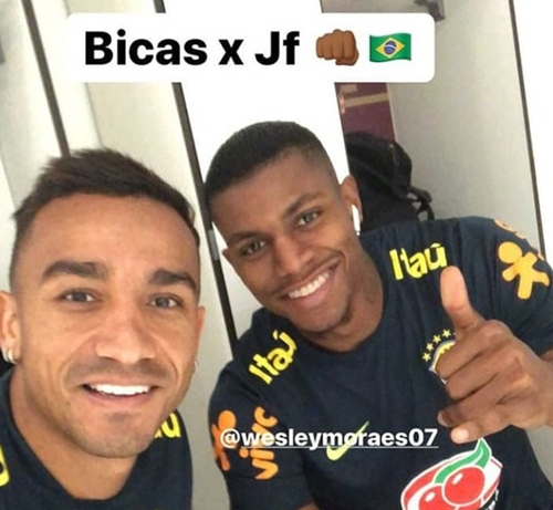 Na Seleção, Danilo brinca com Wesley sobre rivalidade regional 1 esp danilo wesley seleção reprodução instagram 2