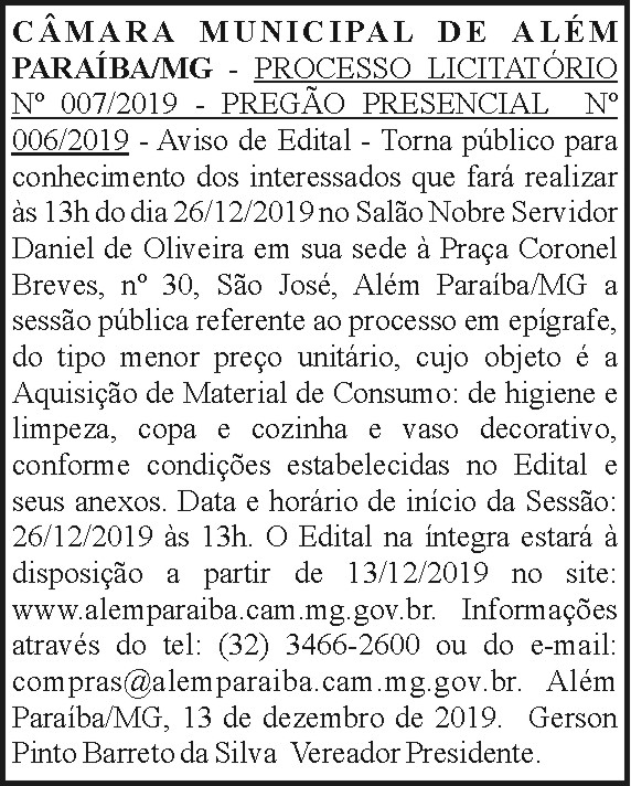 Câmara Municipal de Além Paraíba/MG 4 1 ALEM PARAIBA1