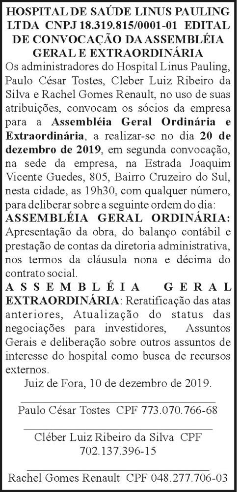 Hospital de Saúde Linus Pauling 4 1 LINUS