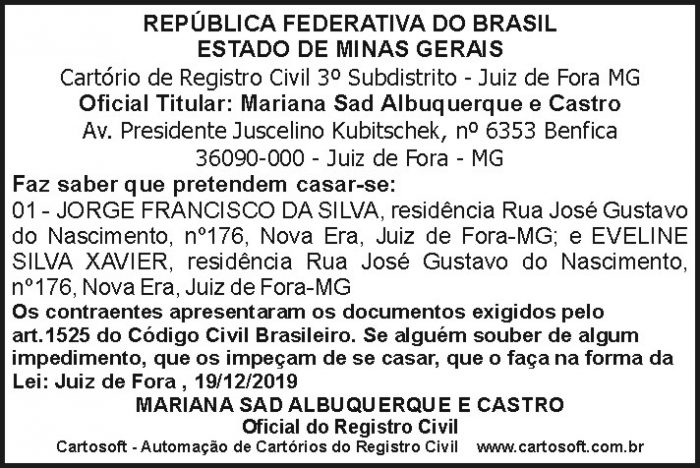 Aviso - Jorge Francisco 4 AVISO JORGE