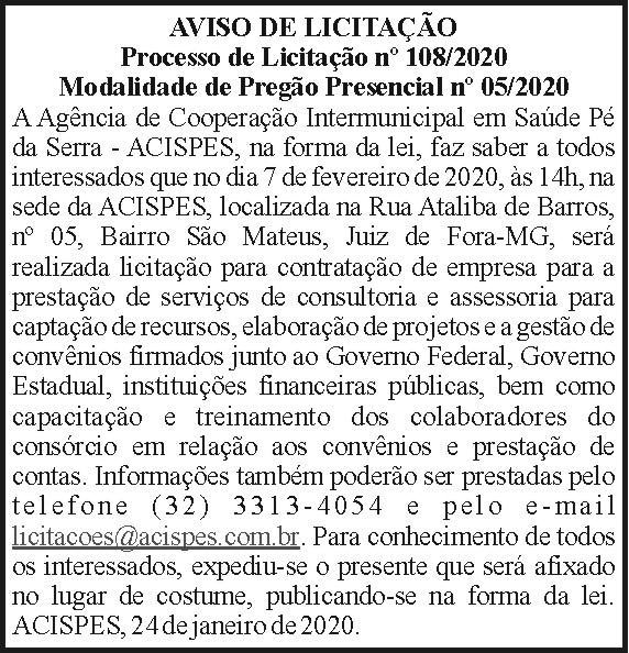 Acispes - Licitação 4 1 ACISPES 05
