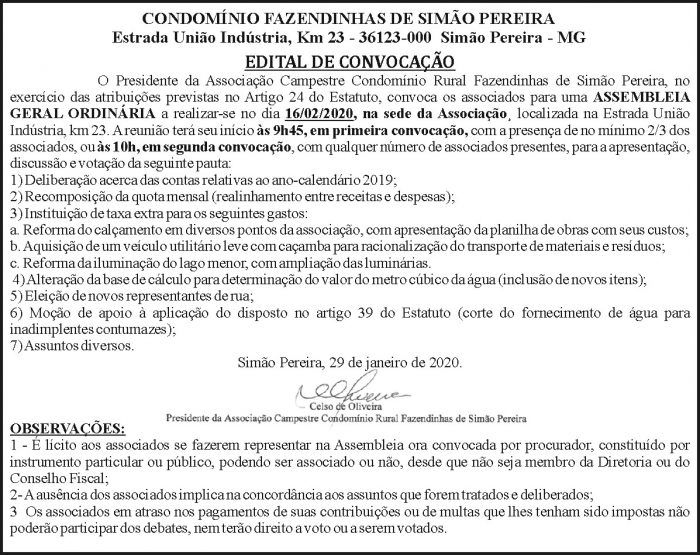 Condomínio Fazendinhas de Simão Pereira 4 1 FAZENDINHA