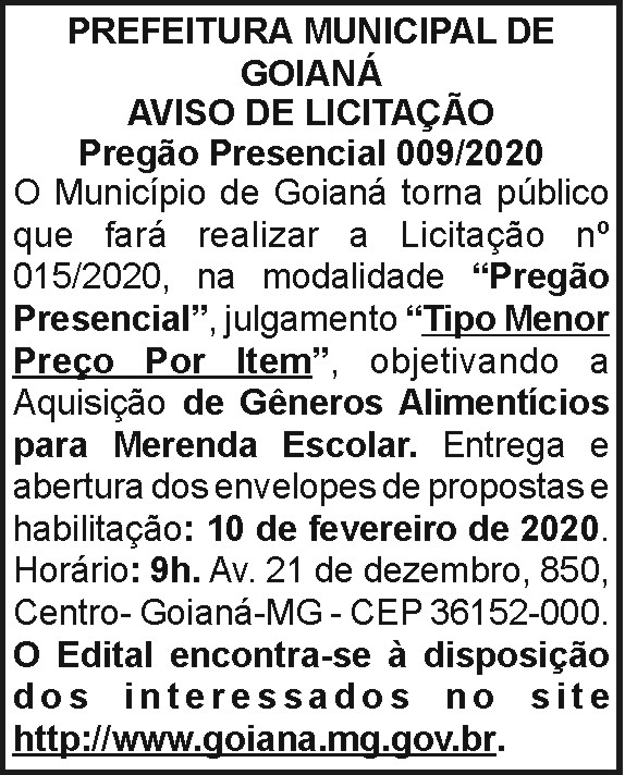 Prefeitura Municipal de Goianá 4 1 GOIANA 009