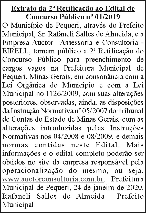 Município de Pequeri - Concurso Público 4 1 PEQUERI 02
