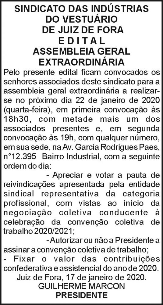 Sindicato das Indústrias do Vestiário de Juiz de Fora 4 1 VESTUARIO